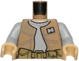 Torso SW Vest with Badge over Light Bluish Gray Shirt, Belt with Pouches Pattern &#40;Endor Rebel Trooper&#41; / Light Bluish Gray Arms / Tan Hands