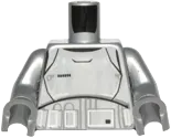Torso SW Armor Stormtrooper Ep. 7 with Black, Gray and Silver Lines Pattern &#40;Captain Phasma&#41; / Flat Silver Arms / Dark Bluish Gray Hands