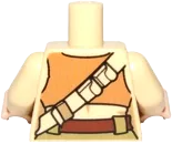Torso Female Dark Orange Crop Top and Tan Diagonal Belt Pattern &#40;SW Resistance Soldier&#41; / Tan Arms / Light Nougat Hands