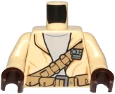 Torso SW Hooded Shirt over Light Bluish Gray Undershirt and Dark Tan Straight and Diagonal Belts with Pockets Pattern / Tan Arms / Dark Brown Hands