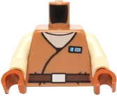 Torso SW Vest Robe with Reddish Brown Belt and Blue Name Badge over Tan Undershirt Pattern / Tan Arms / Dark Orange Hands