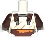 Torso SW Dark Brown Armor Plates with Medium Nougat Rust Stains Pattern &#40;Dengar&#41; / Dark Brown Arms / White Hands