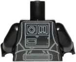 Torso SW Imperial Death Trooper Armor with Ammo Pouch, Grenades, and Diagonal Belt Pattern / Black Arms / Black Hands