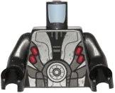 Torso SW Armor M-OC Hunter Droid with Silver and Red Pattern / Pearl Dark Gray Arms / Black Hands