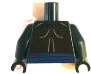 Torso Ninjago Skeleton Ribs Gray and Dark Blue Waist Sash Pattern and Gray Muscles Outline on Back / Black Arms / Black Hands