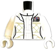 Torso SW Checkered Jacket with White Undershirt and Belt Pattern &#40;Leia&#41; / White Arms / White Hands