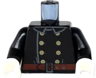 Torso Fire Uniform 8 Gold Buttons and Brown Belt Pattern / Black Arms / White Hands