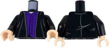 Torso Robe over Dark Purple Vest with 7 Buttons Pattern / Black Arms / Light Nougat Hands