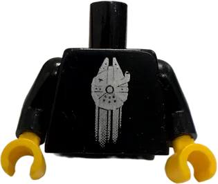 Torso SW VIP Minifigure Millennium Falcon Pattern / Black Arms / Yellow Hands