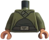 Torso SW Cloak with Dark Bluish Gray Shirt and Silver Belt Pattern / Olive Green Arms / Nougat Hands
