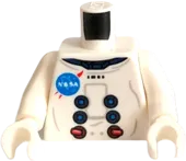 Torso Spacesuit with NASA Logo Pattern / White Arms / White Hands