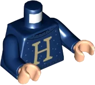 Torso Sweater with Letter H Pattern / Dark Blue Arms / Light Nougat Hands