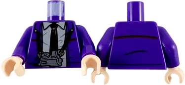 Torso Jacket, White Shirt, Black Tie and Silver Camera with Black Strap Pattern / Dark Purple Arms / Light Nougat Hands