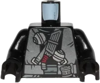 Torso SW Pearl Dark Gray Robe, Belts and Thermal Detonators Pattern / Black Arms / Black Hands