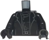 Torso Black Trench Coat with Black Shirt, Silver Buttons and Belt Pattern / Black Arms / Black Hands