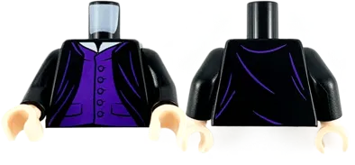 Torso Harry Potter Jacket with Purple Lines over Dark Purple Vest Pattern / Black Arms / Light Nougat Hands