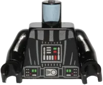 Torso SW Darth Vader Armor, Robe and Back Pattern / Black Arms with Silver Armor and Stripes Pattern / Black Hands