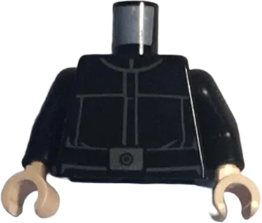 Torso SW Imperial Crew Uniform Jumpsuit, Wide Belt, and Large Silver Buckle Pattern / Black Arms / Light Nougat Hands