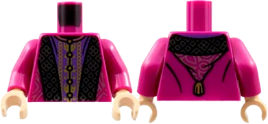 Lego Magenta Robe LEGO Harry Potter Albus Dumbledore Magenta Robe, Plain Legs