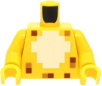 Torso Pixelated White Chest and Nougat and Reddish Brown Squares Pattern / Yellow Arms / Yellow Hands