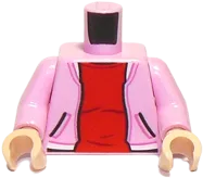 Torso Jacket Open over Red T-Shirt Pattern / Bright Pink Arms / Light Nougat Hands
