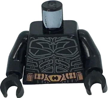 Torso Batman Logo with Body Armor Outline Detailed, Copper Belt Pattern / Black Arms / Black Hands