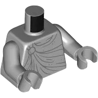 Torso Statue Robe with Dark Bluish Gray Gather Lines, Wrinkles, and Clasp at Right Shoulder Pattern / Light Bluish Gray Arms / Light Bluish Gray Hands