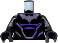 Torso Dark Purple and Silver Markings and Outlines Pattern / Black Arms / Black Hands