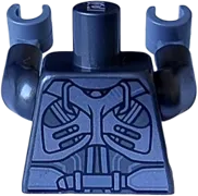 Torso Armor with Silver Panels and Light Bluish Gray Straps Pattern / Pearl Dark Gray Arms / Dark Bluish Gray Hands