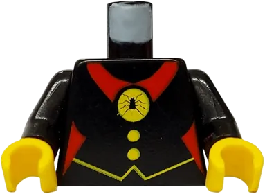Torso Castle Fright Knights Red Spider Medal Pattern / Black Arms / Yellow Hands
