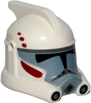 Minifigure, Headgear Helmet SW ARC Clone Trooper with Dark Red and Dark Bluish Gray Pattern