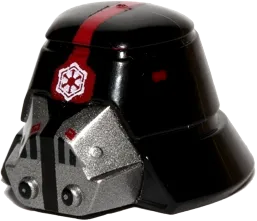 Minifigure, Headgear Helmet SW Sith Trooper with Red Stripe Narrow, Breathing Mask and Imperial Logo Pattern