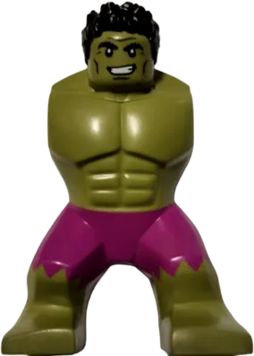 Body Giant, Hulk with Messy Hair and Magenta Pants Pattern