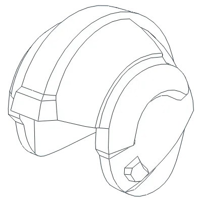 Minifigure, Headgear Helmet SW Rebel Pilot, Plain