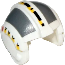 Minifigure, Headgear Helmet SW Rebel Pilot with Dark Bluish Gray Rectangles Pattern &#40;Wedge Antilles&#41;