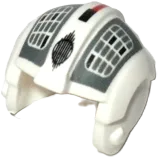 Minifigure, Headgear Helmet SW Rebel Pilot with White Grid on Dark Bluish Gray Pattern