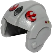 Minifigure, Headgear Helmet SW Rebel Pilot with Red Rebel Logo Pattern