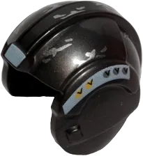 Minifigure, Headgear Helmet SW Rebel Pilot with Silver Stains and Sand Blue Stripes Pattern &#40;Zev Senesca&#41;
