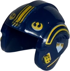Minifigure, Headgear Helmet SW Rebel Pilot with Bright Light Orange Rebel Logo and Markings Pattern &#40;Captain Porter&#41;