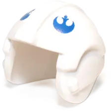 Minifigure, Headgear Helmet SW Rebel Pilot with Blue Rebel Logo Pattern