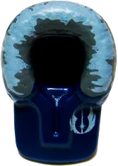 Minifigure, Headgear Hood Fur-lined with Blue and Gray Fur and Jedi Order Insignia Pattern